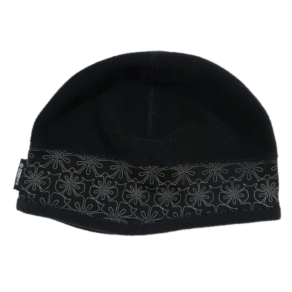 illuminite Adult Hat Reflective‎ Floral Band Toque Knit One Size Black Night Run